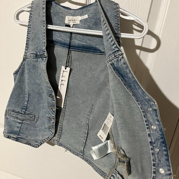 Nicole Miller Denim Style Vest - Picture 10 of 11